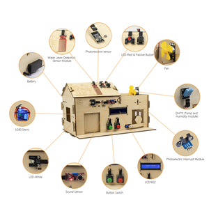 Lernkit für Arduino Diy Stem mit Tutorial Automation Stem Bildungs projekte Holzhaus für Arduino Smart Home Kit House
