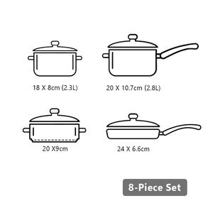 Bán buôn Nhà Bếp 8 cái tri-ply thép không gỉ nấu ăn <span class=keywords><strong>Pan</strong></span> và <span class=keywords><strong>Pot</strong></span> <span class=keywords><strong>Set</strong></span> Cookware sets với tùy chỉnh xử lý - Product Image 2