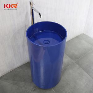 丙烯酸固体表面独立式盆定制颜色现代固体表面水槽 - Product Image 3