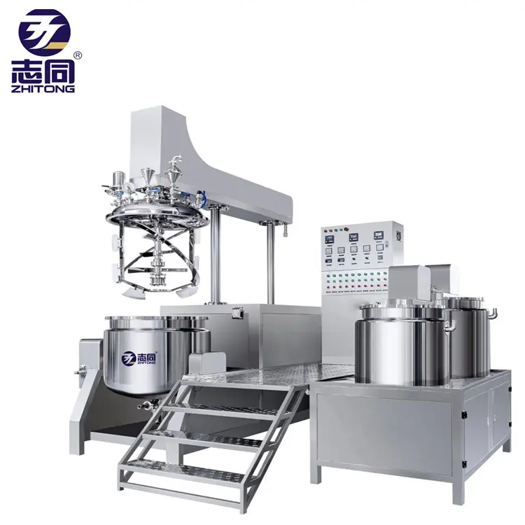 Factory direct supply eye cream making machine, gel manufacturing mixer, automatic vacuum homogenizer emulsifier boiler