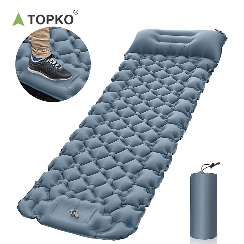 Topko colchão inflável 40d tpu, costura ao ar livre colchão de ar