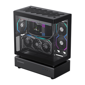 GAMEMAX N80 BK oyun PC durumda ayrılabilir modüler tasarım 6 ARGB hayranları ile 270 kapsama tam kule ATX kavisli cam oyun kasası - Product Image 3