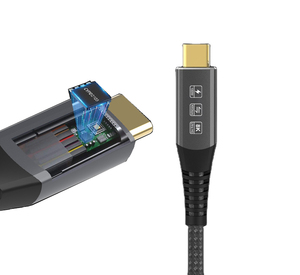 USB4 5K Usb 4สายเคเบิล20V/5A 100W C ถึง C 1.5M 40Gbps สำหรับ SSD/EGpu ภายนอก - Product Image 6