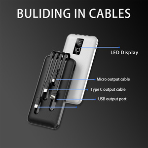 4-in-1 10000mAh Power Bank with C-Type Fast Charger Portable Mobile Charging <strong>Device</strong> 10W <strong>Output</strong> Power