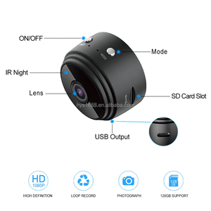 A9ミニカメラワイヤレスWIFI 1080p HD IPカメラナイトバージョンボイスビデオレコーダーミニカメラサポートメモリーカード - Product Image 2