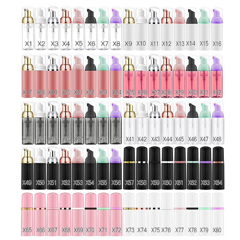 Catálogo de botellas de champú para pestañas