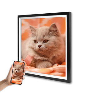 22 Inch Wooden Square Screen Frame Smart Digital Art Picture and WiFi <strong>Function</strong> for Wall <strong>Display</strong> - Product Image 3