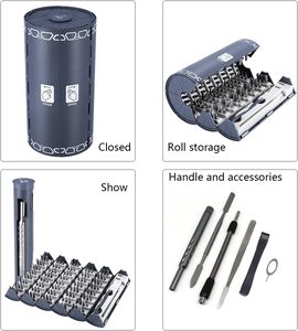 2024 NEW Design 128 in 1 Screwdriver Book Roll Cylinder Batch Storage Multi-Purpose Set Hand <strong>Tool</strong> <strong>Kit</strong> - Product Image 3