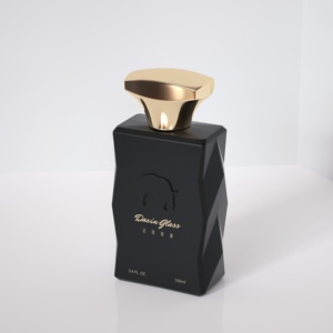 Özelleştirilmiş lüks kıvrım tipi kullanımlık 100ml altın t-şekil kap parfüm şişesi buzlu cam parfüm şişesi kutusu ile - Product Image 4