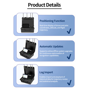 เครื่องตรวจจับแบบพกพา UAV fdji เส้นทางการตรวจจับและกำหนดตำแหน่ง UAV 10กม. 900MHz/1.4GHz/<span class=keywords><strong>2</strong></span>.4 ghz/ 5.<span class=keywords><strong>2</strong></span> ghz/ 5.8GHz - Product Image 4