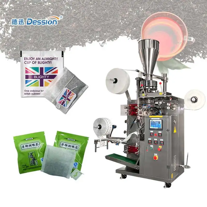 Long Service Life Automatic Dip Tea Bag Packing Machine Filter Paper Tea Bag Packing Machine With Thread and Label