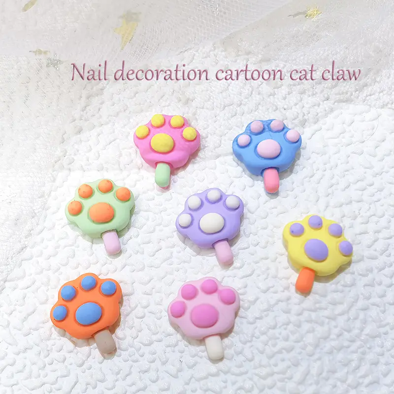 Kitty Cat Claw Résine Nail Charms En Gros Diy Nails