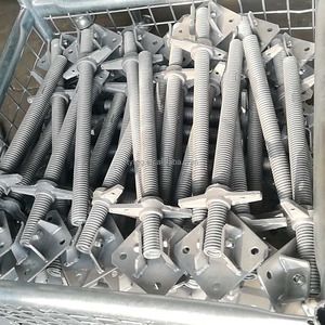 4向可调u型头螺旋千斤顶 | 热浸镀锌脚手架底座千斤顶，用于模板支撑和施工 - Product Image 4
