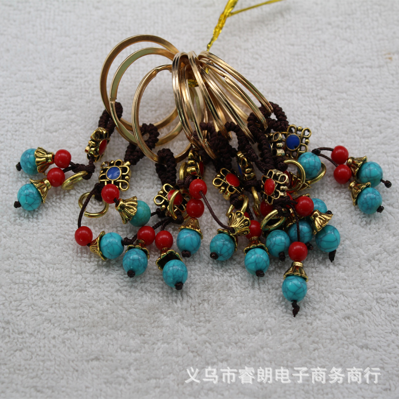 Lanière (perles bleues)