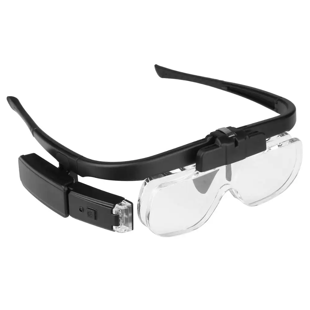 Gafas de lectura con aumento y carga Led, lentes de lectura con 6 tipos de lentes de aumento, para mantenimiento, lectura y mantenimiento de periódicos, n. ° 11642dc