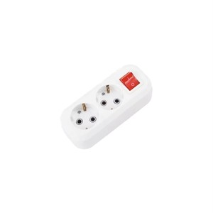 スイッチおよび接地が付いている2つのコンセントパワーボードの延長ソケット - Product Image 6