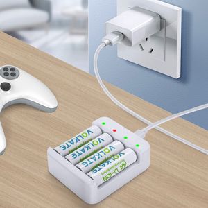 Uzaktan kumanda kamera için 4000mWh 2666mAh Li-ion AA şarj edilebilir pil 1.5v lityum çift bir boyut şarj aleti ile pil - Product Image 5