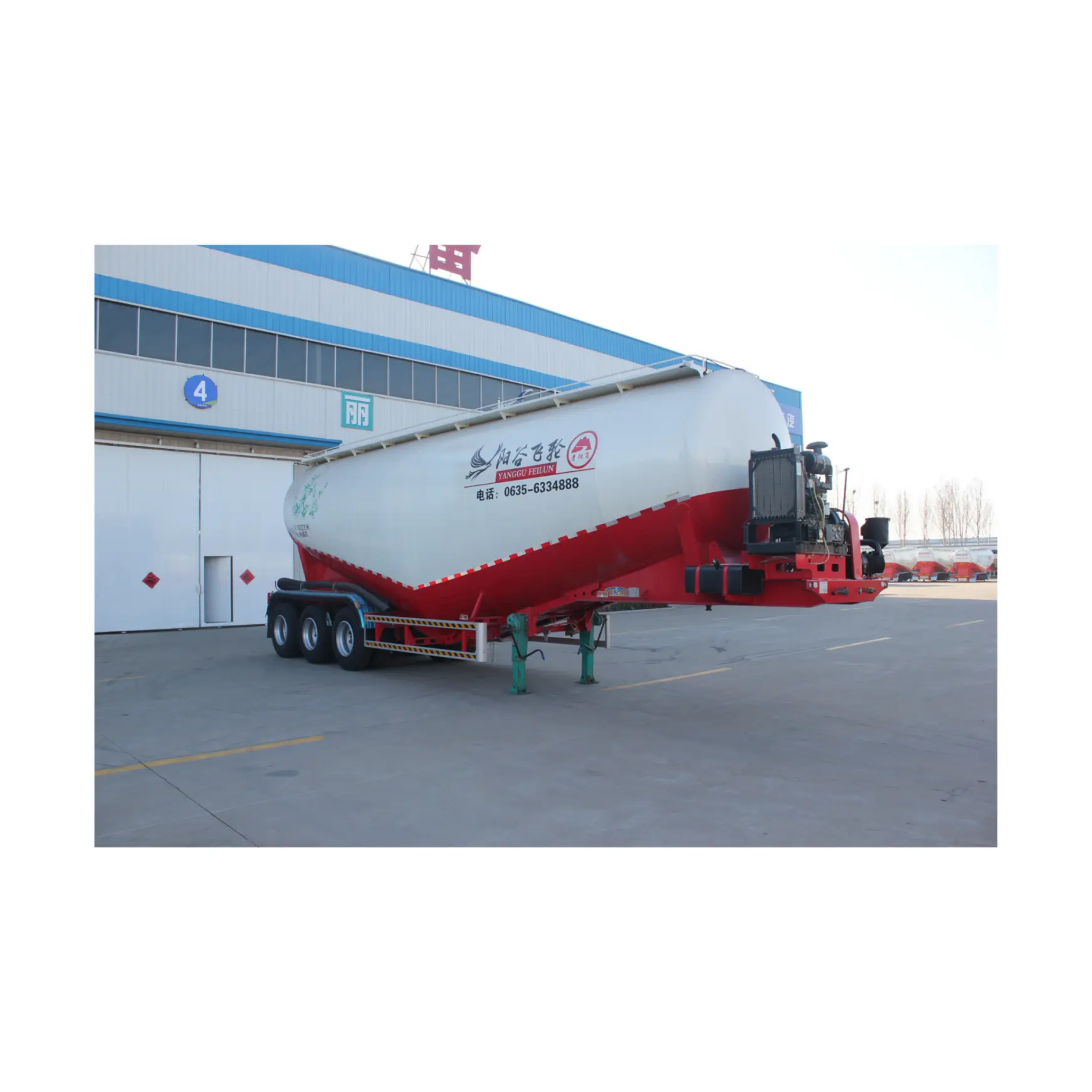 3 as roda 40cbm 45ton sampai 60 ton tanker pengiriman pneumatik tepung curah
