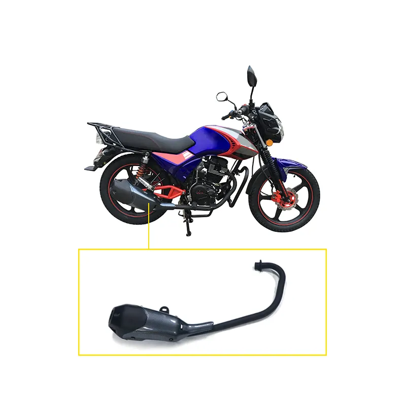 High Quality Stainless Steel Exhaust Pipes 125CC 150CC CG 125 150 Motorcycle Exhaust Muffler