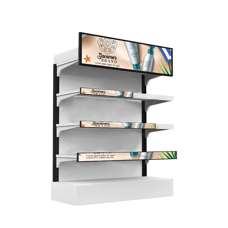 LCD Display Panel Player Advertising Shelf LED Display shelf edge ultra wide stretch bar lcd