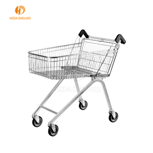 European Style Wholesales Chrome Metal Supermarket Shopping Carts <strong>Trolley</strong> - Product Image 3