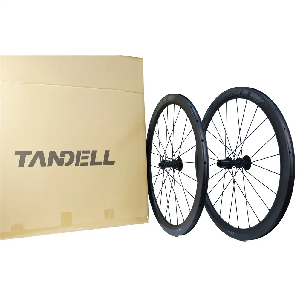 700c Carbon Disc Wheels Clincher Tubeless Roadbike Wheels Stainless Steel Spokes Ladies Cycle Bike Equipment Low Price