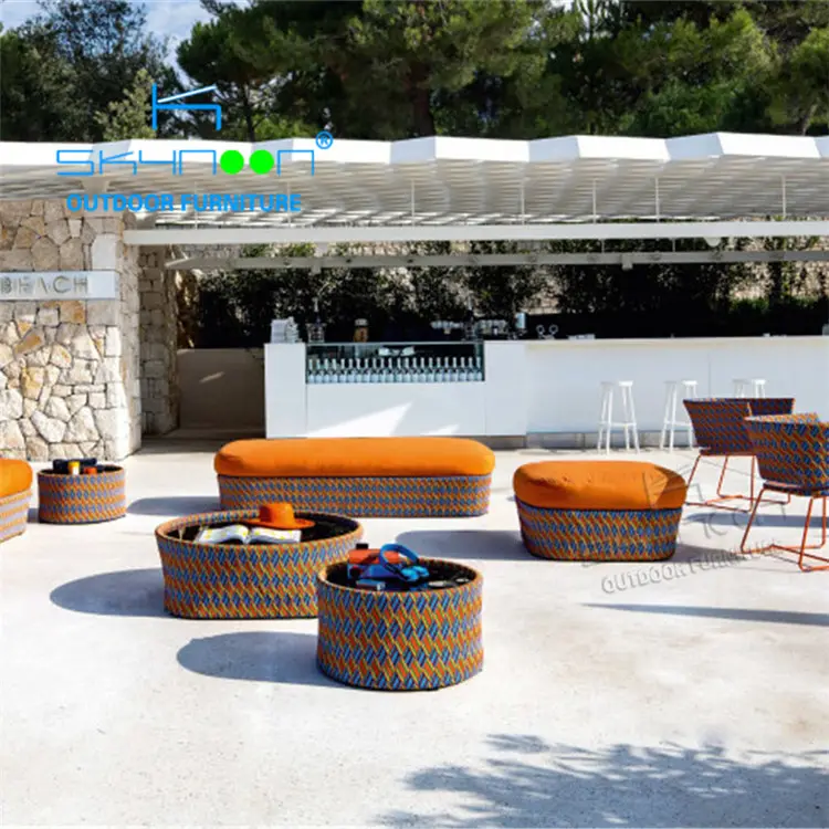 Skynoon moderno esterno colorato mobili da balcone giardino in stile Italiano set patio corda divano per esterni mobili cina (02012)