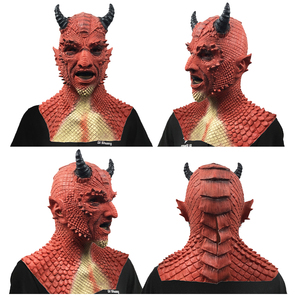 Halloween Diablo <strong>Mask</strong> Scary Devils Belial Latex Helmet <strong>Mask</strong> Realistic Demon Cosplay with Glove Latex Full Face <strong>Mask</strong> - Product Image 5