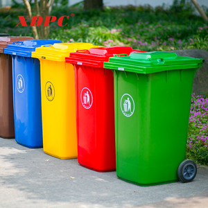 大型垃圾容器二手容器240升240l塑料轮子垃圾桶垃圾桶 - Product Image 1