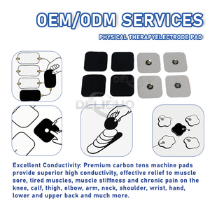 Tùy Chỉnh Electrodosd <span class=keywords><strong>Pad</strong></span> Massage Tự Dính Hàng chục <span class=keywords><strong>Pad</strong></span> Nút Hàng chục 5x5 Cm Điện Cực Miếng Đệm Thay Thế Electrotherapy Dính Vá - Product Image 6