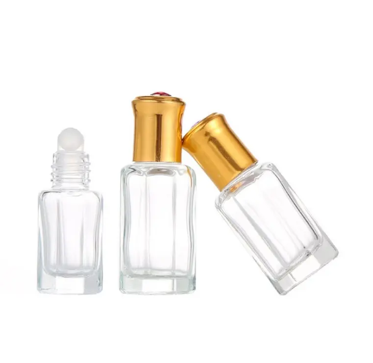 China fabricante vazio mini perfume garrafa de embalagem de vidro com plástico stick chroming tampa 3ml 6ml 9ml 12ml