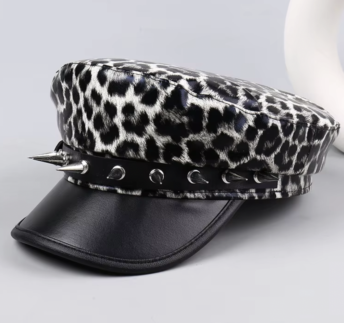 Léopard noir et blanc (panneau léger avant-toit)