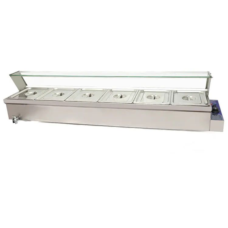 Restaurante contador comercial superior de acero inoxidable caliente Bain Marie 3 GN1/1 Pan