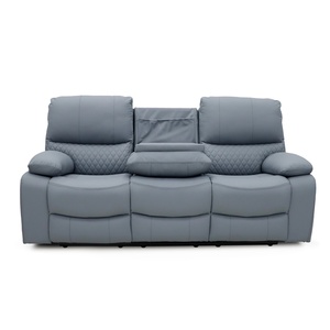 أثاث أريكة Geeksofa حركة يدوية جلدية حديثة مع وحدة التحكم وطاولة قابلة للطي لأسفل لغرفة المعيشة - Product Image 2