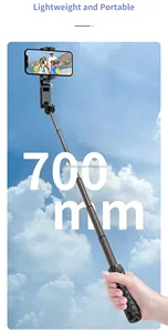 Q18 Desktop <strong>Following</strong> the Shooting Mode Gimbal Stabilizer Selfie Stick Tripod with Fill Light for iPhone Cell Phone Smartphone - Product Image 2