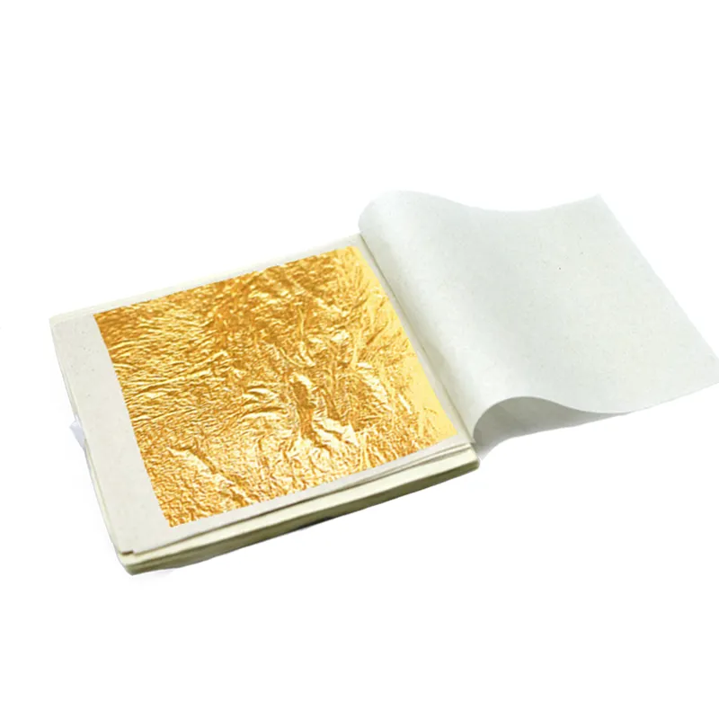 การตกแต่งทองสไตล์ทองใบศิลปะ98%-99% 24K ฟอยล์ทองคำบริสุทธิ์สำหรับโลหะ,ตกแต่งเฟอร์นิเจอร์,รูปปั้นกลางแจ้งทอง