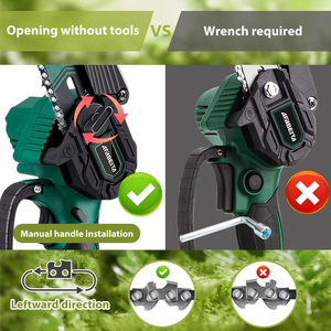 Lithium Battery Powered DIY không dây mini điện Chainsaw 8 inch với động cơ không chổi than Saw chains Đối với cây cắt - Product Image 6