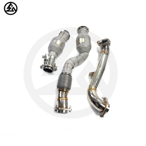เครื่องฟอกไอเสีย csz อัตราการไหลสูงเครื่องฟอกไอเสียแบบ catted downpipe สำหรับ S58 M3รถ BMW M4 G80 G82ส่วนหัวไอเสีย3.0T - Product Image 4