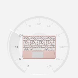Round Color <strong>Keyboard</strong> With <strong>TouchPad</strong> <strong>Mini</strong> Portable Universal Rechargeable for Tablet Android IOS Wireless Round <strong>Keyboard</strong> and Mouse - Product Image 4