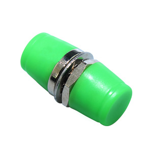 FC/APC-FC/APC yuvarlak küçük D Metal Fiber optik adaptör Simplex Fiber optik adaptör Couper yeşil kap - Product Image 5