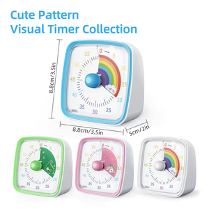 YunbaoitKidsビジュアルタイマー時計管理生産性カウントダウンポモドロキッチンタイムタイマーサイレントスタディビジュアルタイマー - Product Image 6