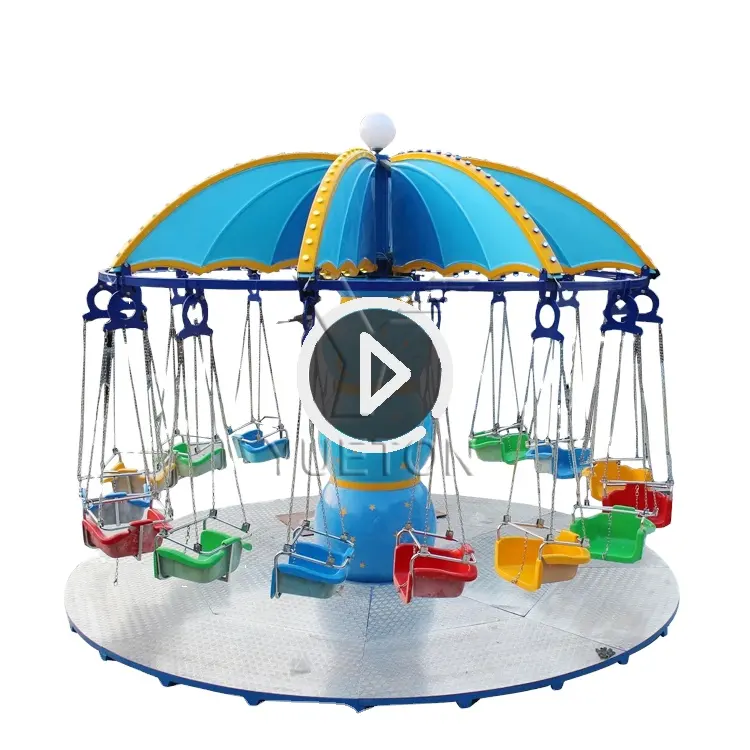 Outdoor Playground Amusement Theme Park Children Carnival Attraction Kiddie Mini Swing Carosuel Flying Chair Rides For Sale
