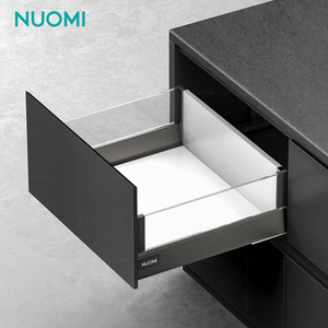 Nuomi Oya Tủ Bếp Ngăn Kéo Hộp Mềm Đóng Kim Loại Đồ Nội Thất Phần Cứng Kính Thiên Văn Kênh Nhiệm Vụ Nặng Nề Undermount Ngăn Kéo Trượt - Product Image 3