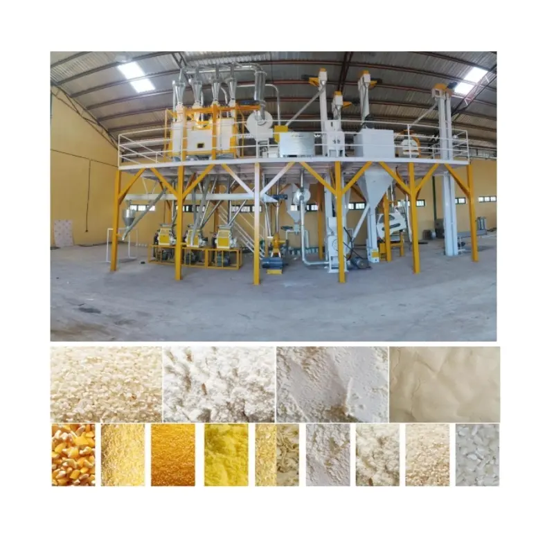 Mesin penggilingan tepung jagung 20 ton per hari standar Eropa untuk kenya unga ugali