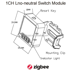 SLS 1ギャングZigBeeスマートライトスイッチモジュール (ニュートラルワイヤーなし) ミニDIYTUYAリレーモジュールZigBeeハブが必要です - Product Image 2