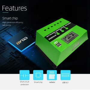 Новый 10-100A 12V/24V Автоматическая идентификация ЖК-дисплей PWM солнечный контроллер для домашней системы производства электроэнергии - Product Image 2