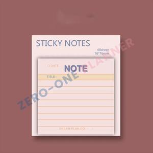 Bloc de notas adhesivas de papel simple cuadrado de impresión personalizada, minimalista funcional para planificador, diario - Product Image 5