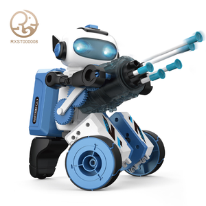 Rifornimento di fabbrica giocattoli DIY Deformaton Robot auto assemblato tiro auto Robot di programmazione Robot con luce a Led