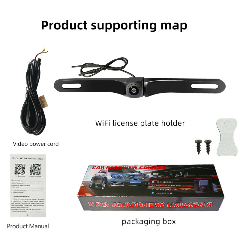 Telaio targa WIFI 720P 170 °