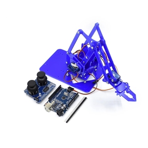 SG90 MG90S Kit Robot 4 DOF braccio meccanico acrilico Robot manipolatore artiglio Maker apprendimento Kit fai da te Robot per Arduino - Product Image 3